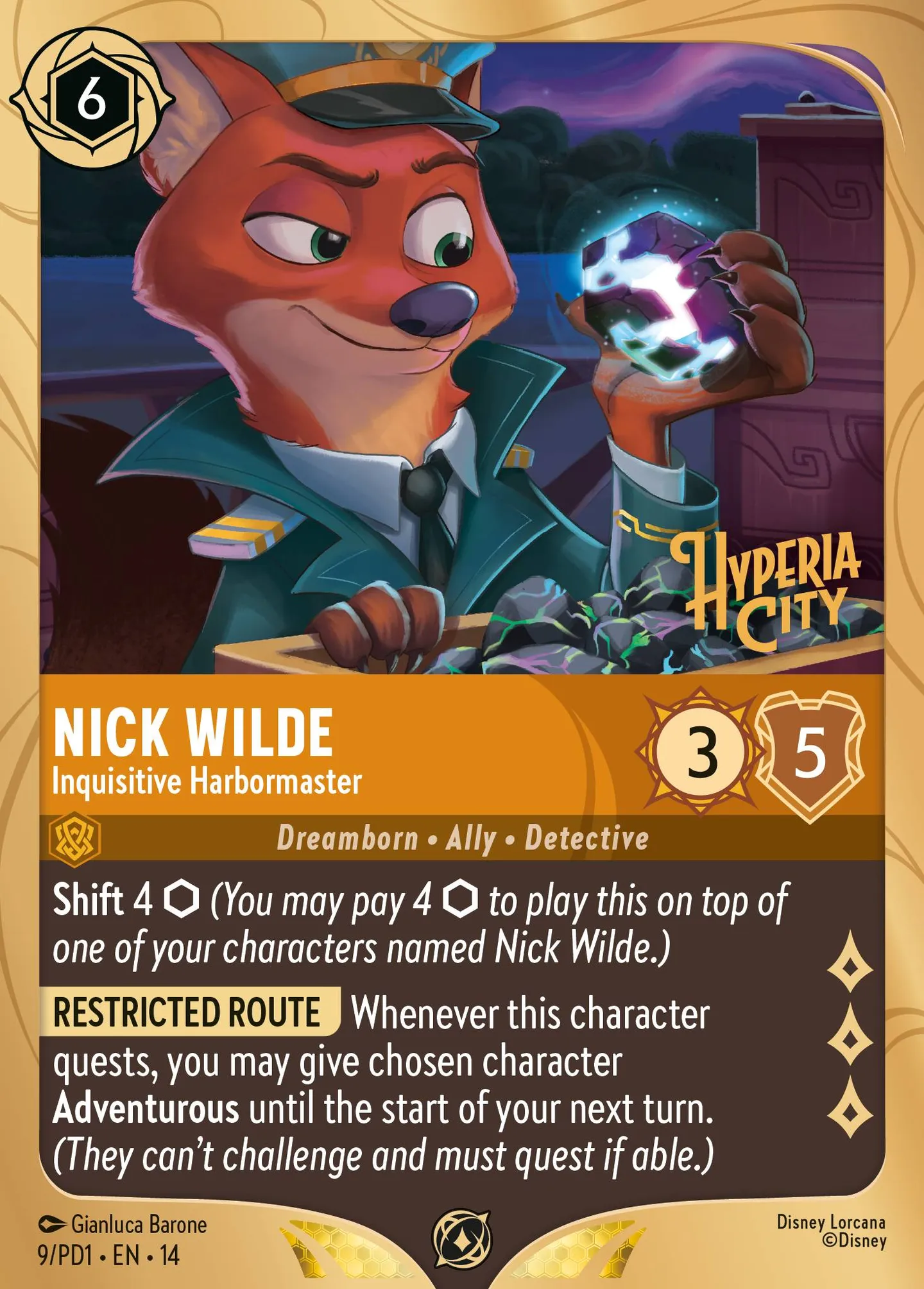 Nick Wilde - Inquisitive Harbormaster — Prerelease Promos — Lorcana