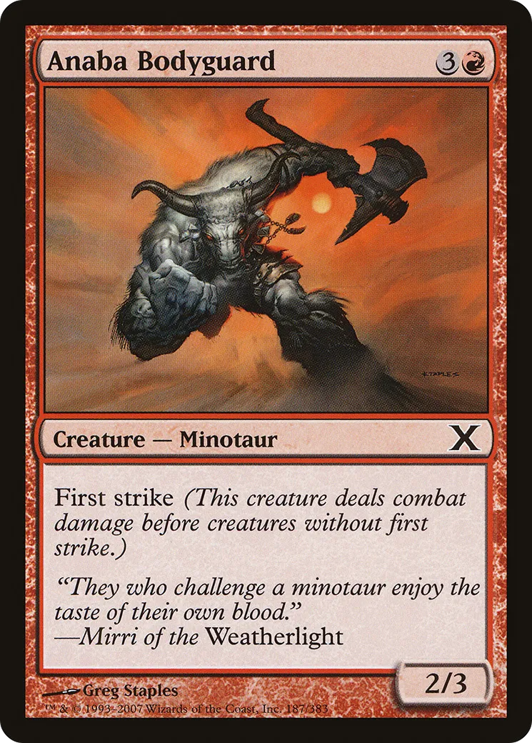 Anaba Bodyguard — Tenth Edition — Magic: The Gathering