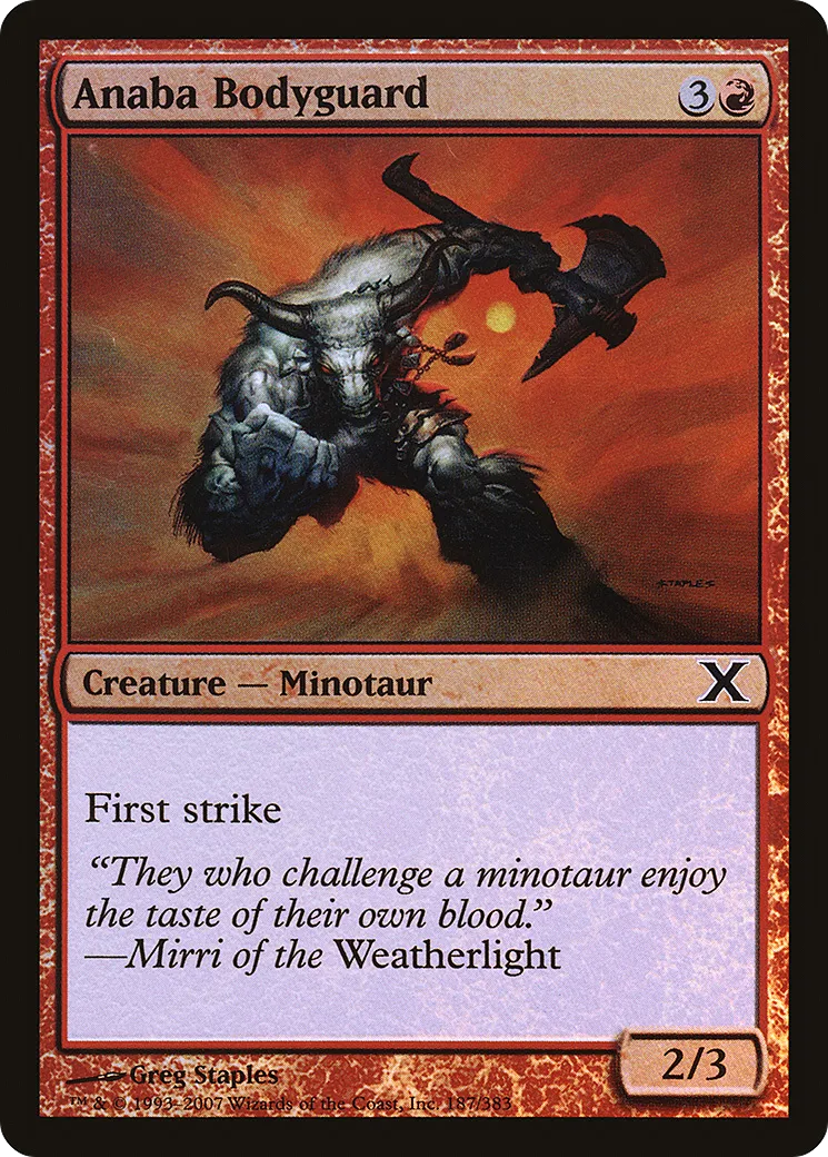 Anaba Bodyguard — Tenth Edition — Magic: The Gathering