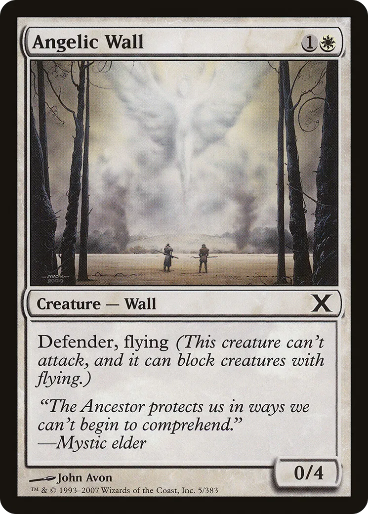 Angelic Wall — Tenth Edition — Magic: The Gathering