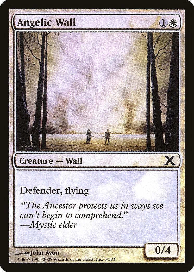 Angelic Wall — Tenth Edition — Magic: The Gathering