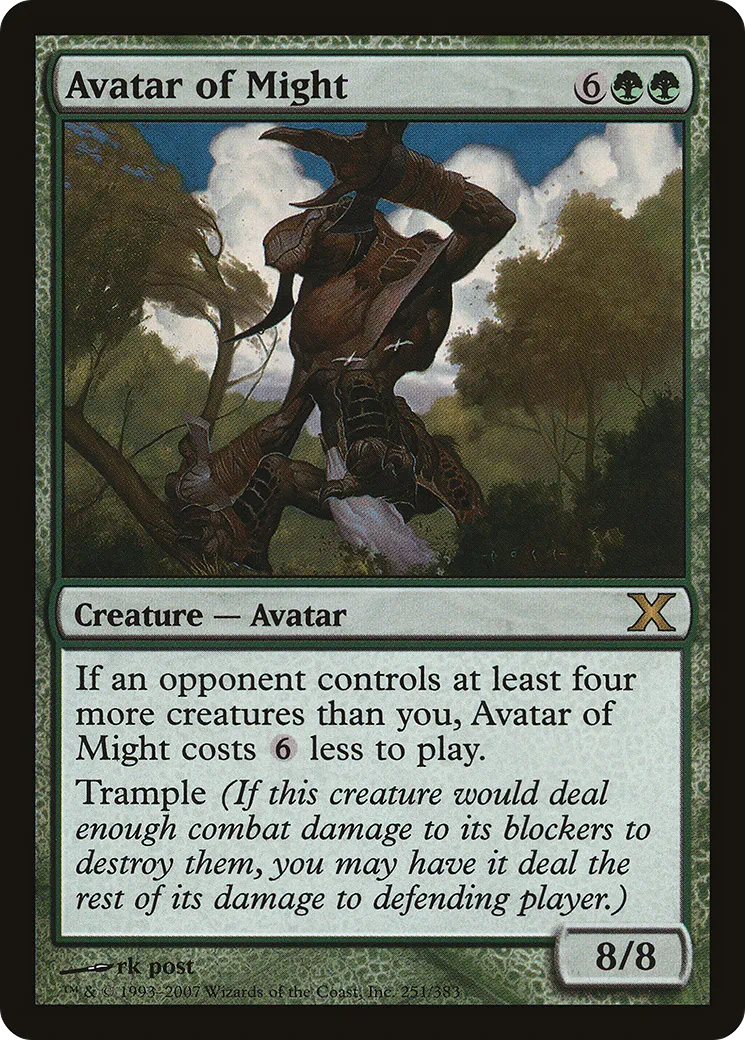 Avatar of Might — Tenth Edition — Magic: The Gathering