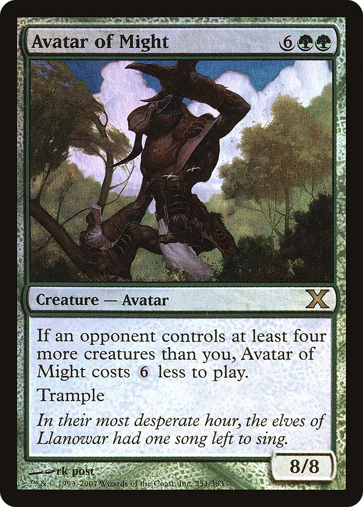 Avatar of Might — Tenth Edition — Magic: The Gathering