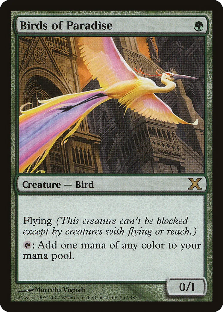 Birds of Paradise — Tenth Edition — Magic: The Gathering