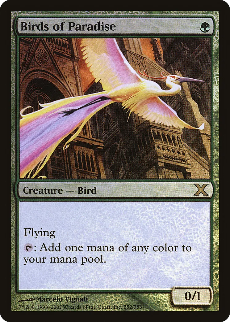 Birds of Paradise — Tenth Edition — Magic: The Gathering