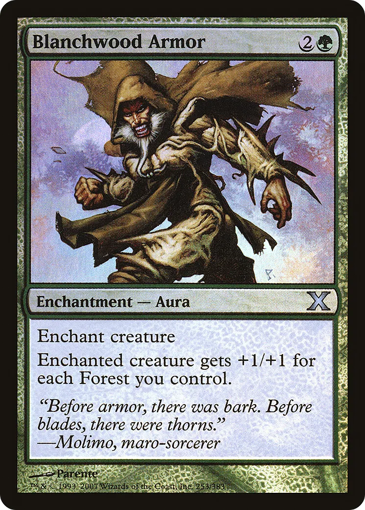 Blanchwood Armor — Tenth Edition — Magic: The Gathering