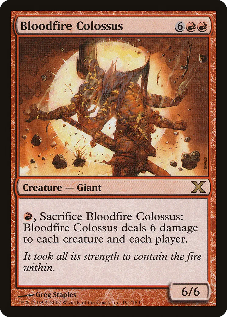 Bloodfire Colossus — Tenth Edition — Magic: The Gathering
