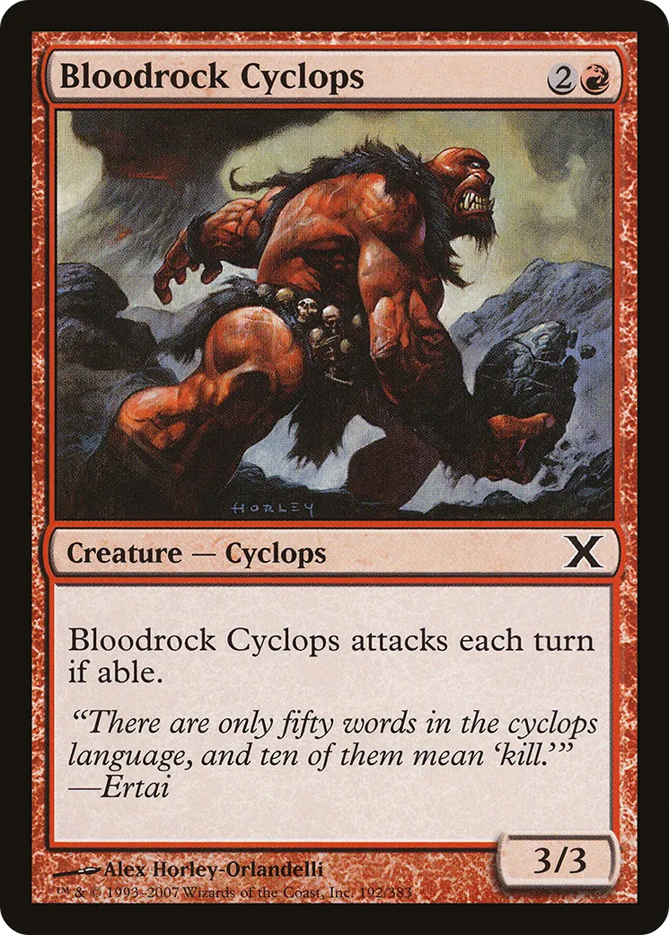 Bloodrock Cyclops — Tenth Edition — Magic: The Gathering