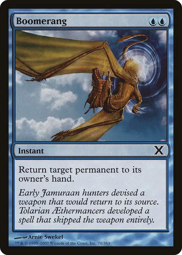 Boomerang — Tenth Edition — Magic: The Gathering