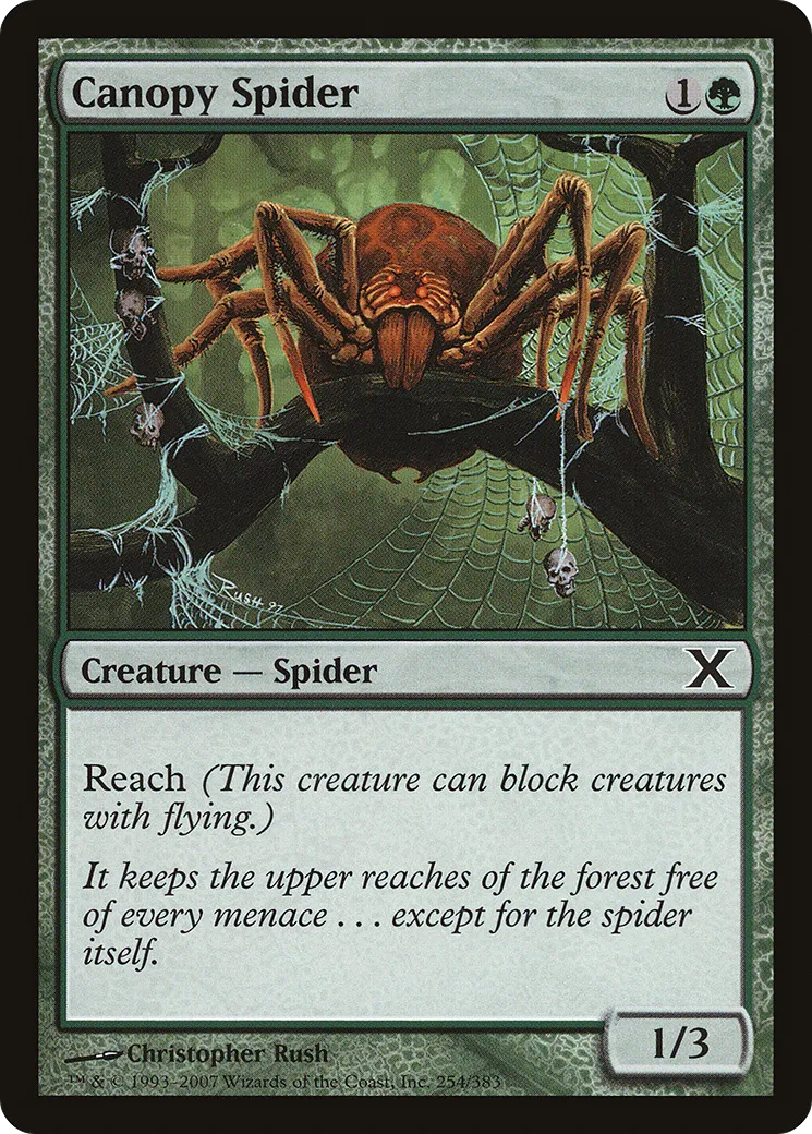 Araignée de la canopée — Tenth Edition — Magic: The Gathering