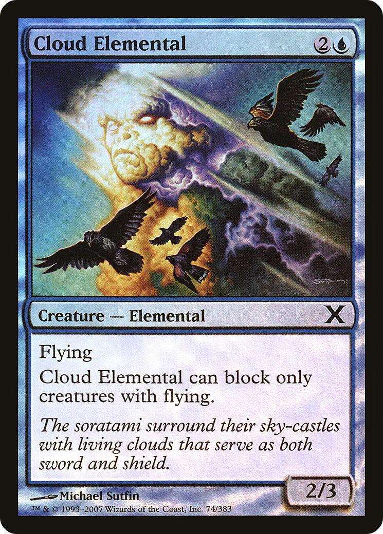 Cloud Elemental — Tenth Edition — Magic: The Gathering