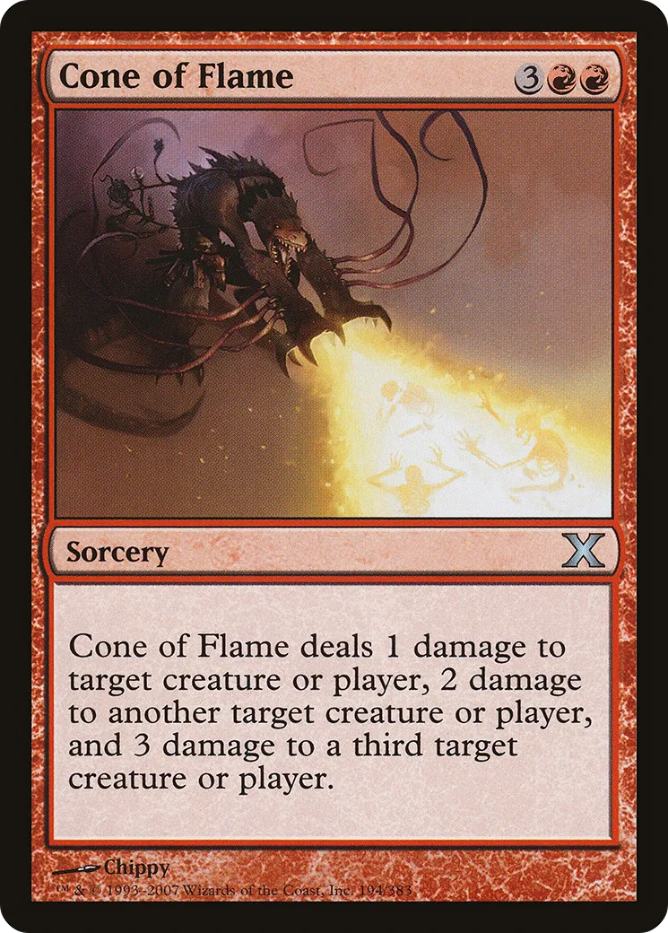 Cone of Flame — Tenth Edition — Magic: The Gathering