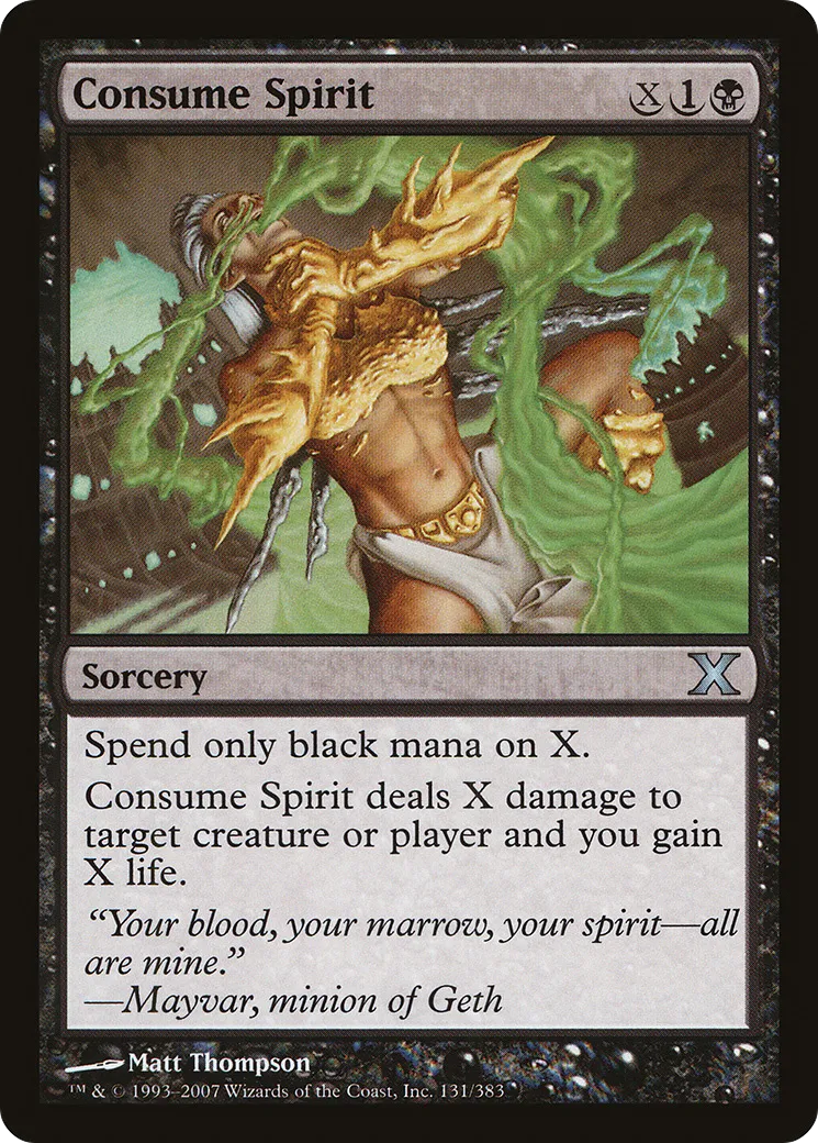 Consume Spirit — Tenth Edition — Magic: The Gathering