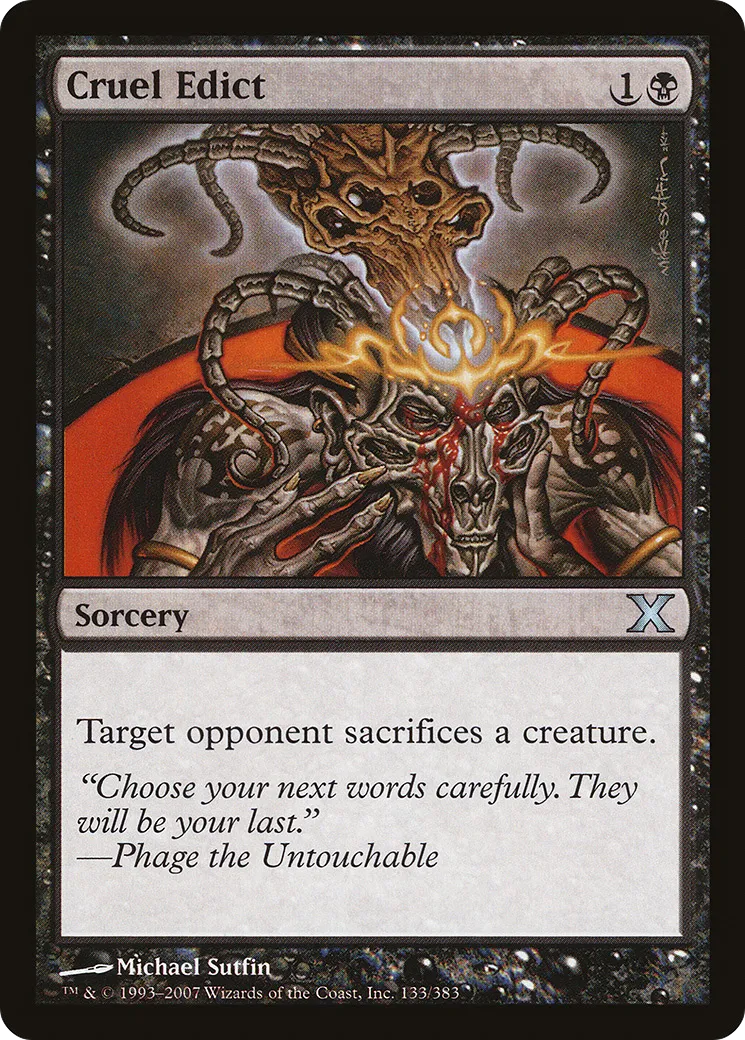 Cruel Edict — Tenth Edition — Magic: The Gathering