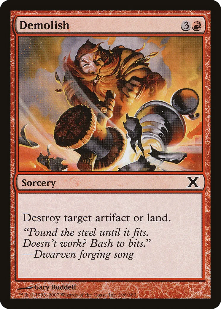 Demolish — Tenth Edition — Magic: The Gathering