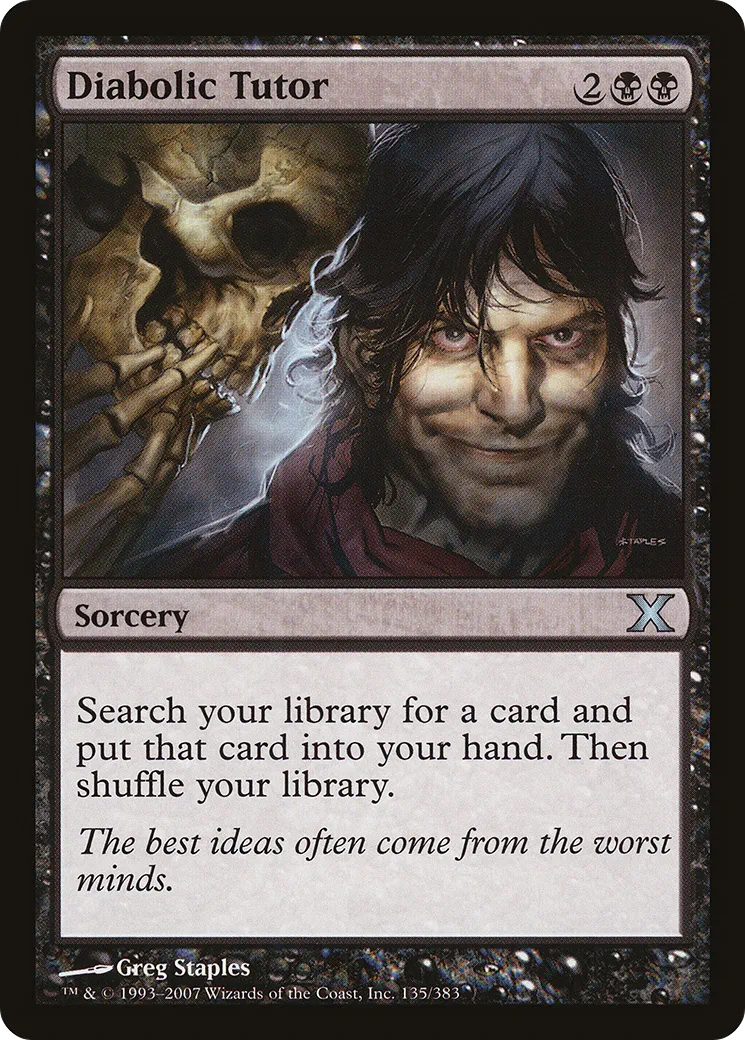 Diabolic Tutor — Tenth Edition — Magic: The Gathering