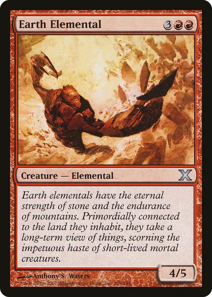 Earth Elemental — Tenth Edition — Magic: The Gathering