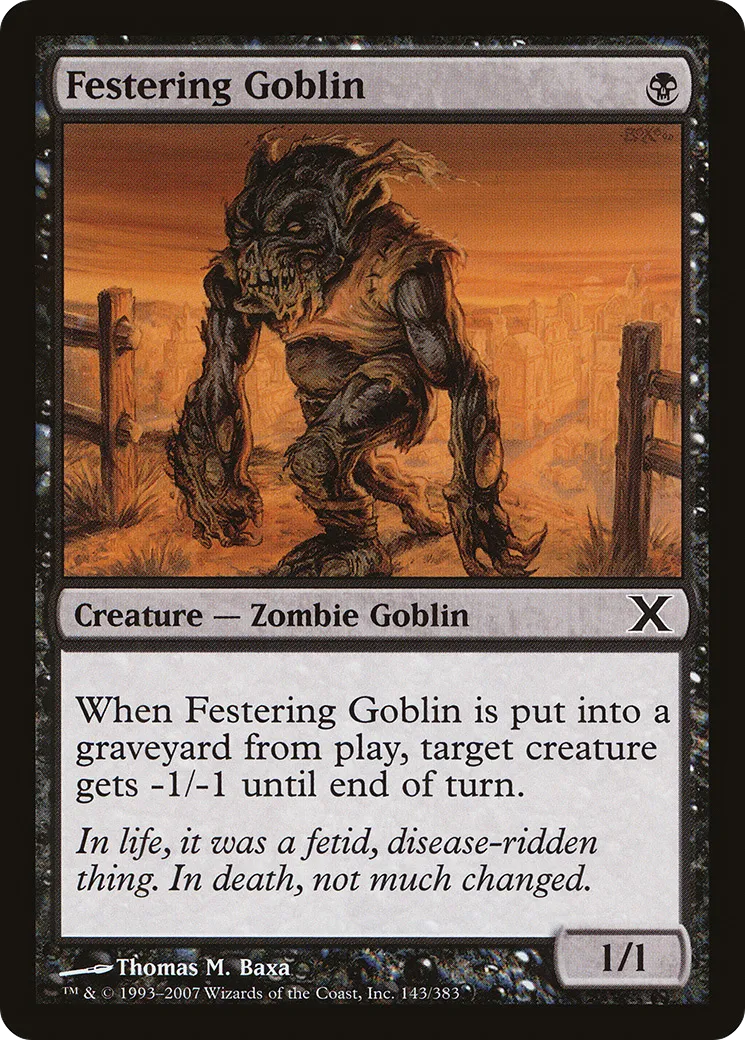 Festering Goblin — Tenth Edition — Magic: The Gathering