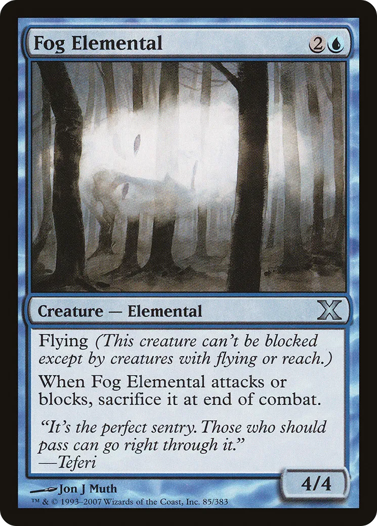 Fog Elemental — Tenth Edition — Magic: The Gathering