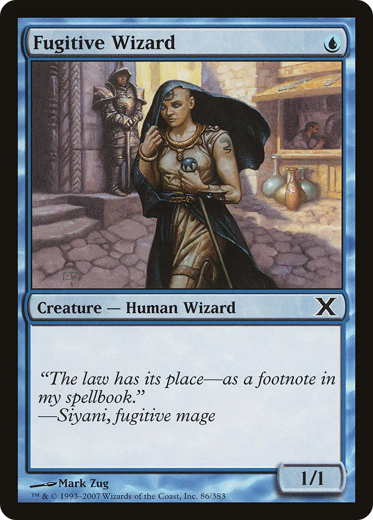 Fugitive Wizard — Tenth Edition — Magic: The Gathering