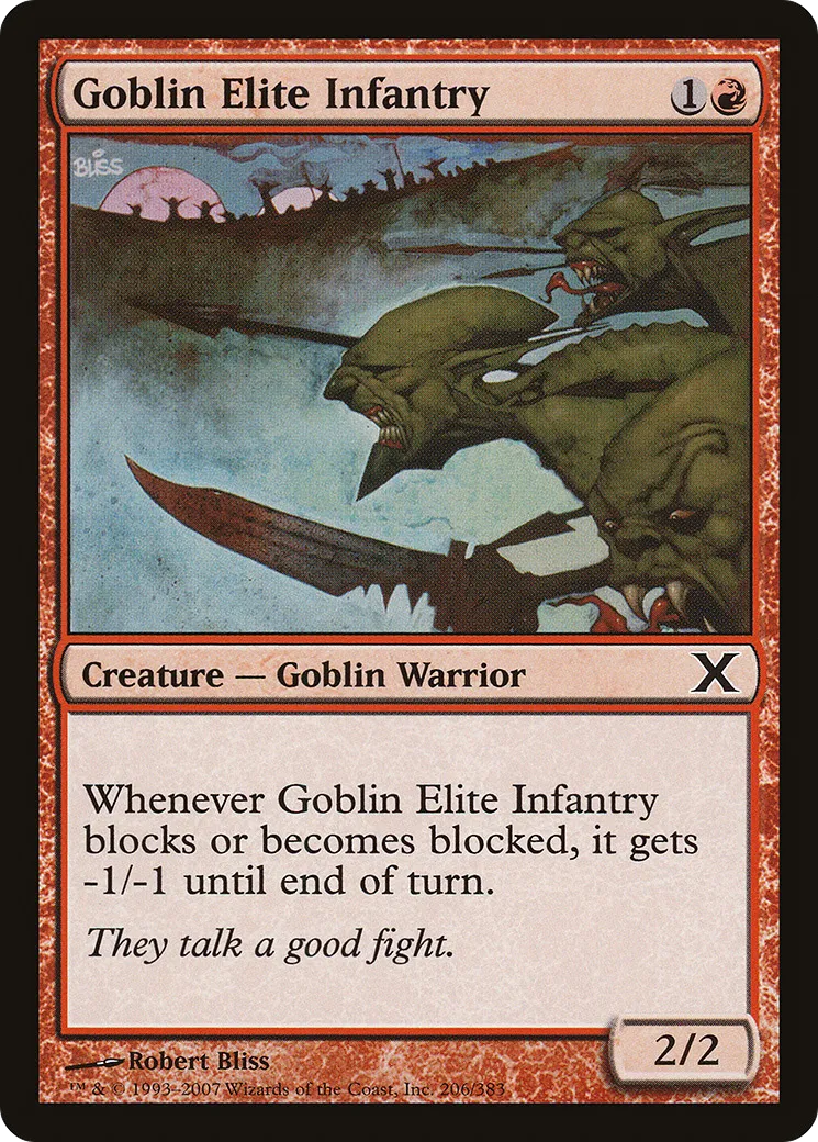 Goblin Elite Infantry — Tenth Edition — Magic: The Gathering