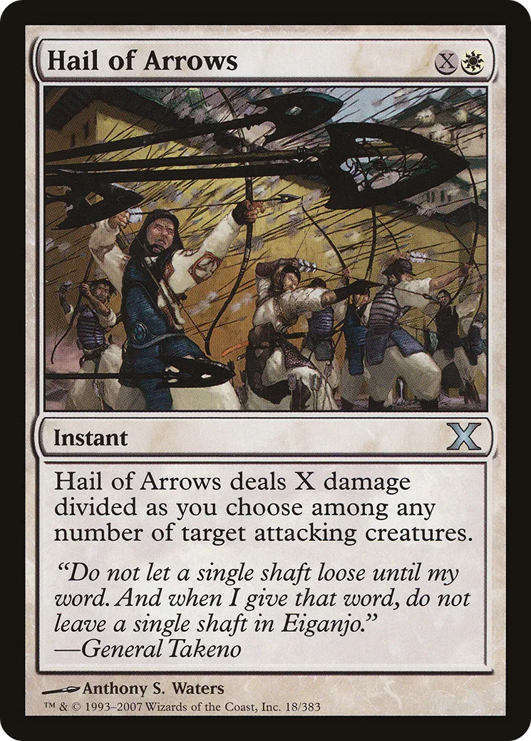 Hail of Arrows — Tenth Edition — Magic: The Gathering