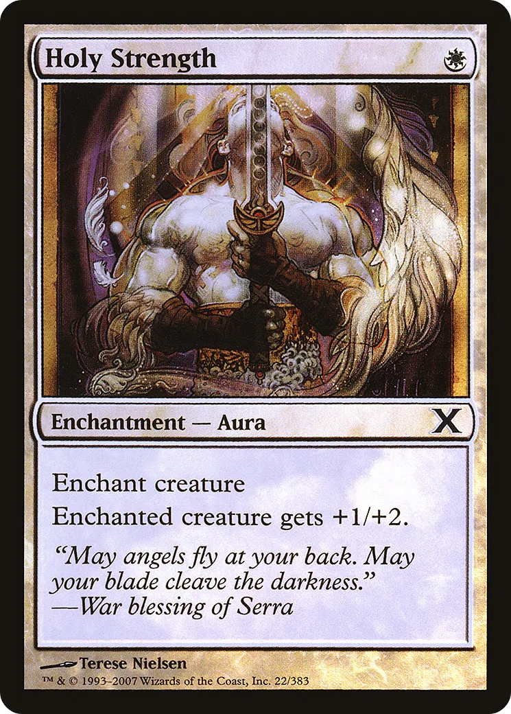 Holy Strength — Tenth Edition — Magic: The Gathering