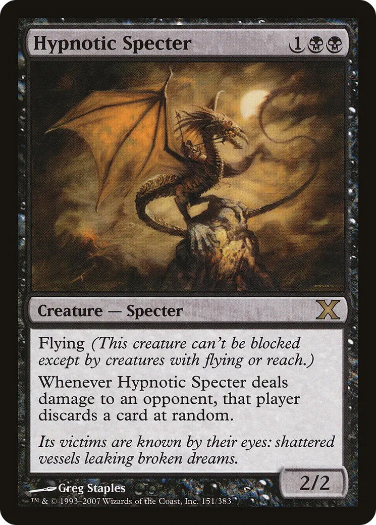 Hypnotic Specter — Tenth Edition — Magic: The Gathering