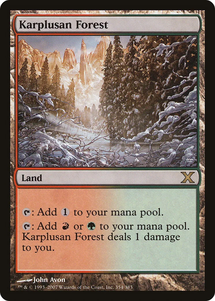 Karplusan Forest — Tenth Edition — Magic: The Gathering