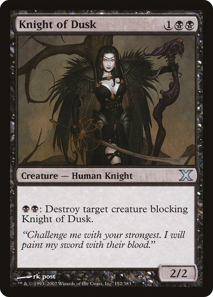Knight of Dusk — Tenth Edition — Magic: The Gathering