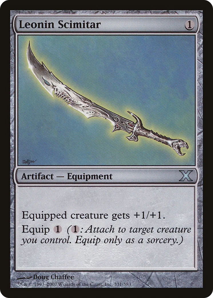 Leonin Scimitar — Tenth Edition — Magic: The Gathering