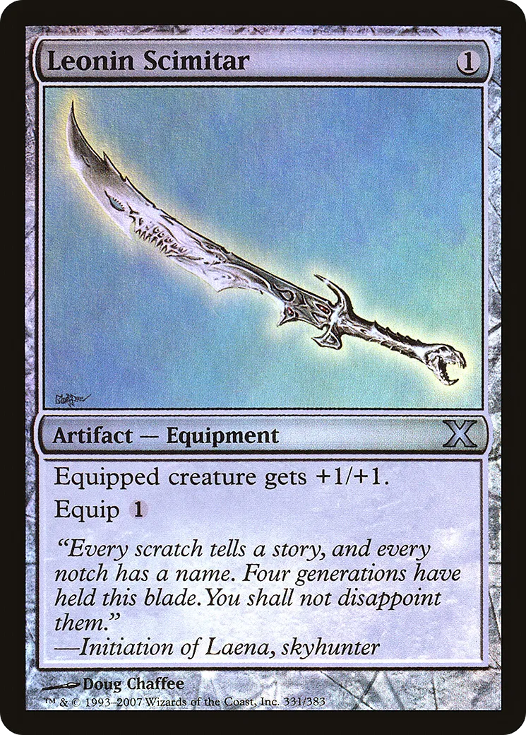 Cimeterre léonin — Tenth Edition — Magic: The Gathering