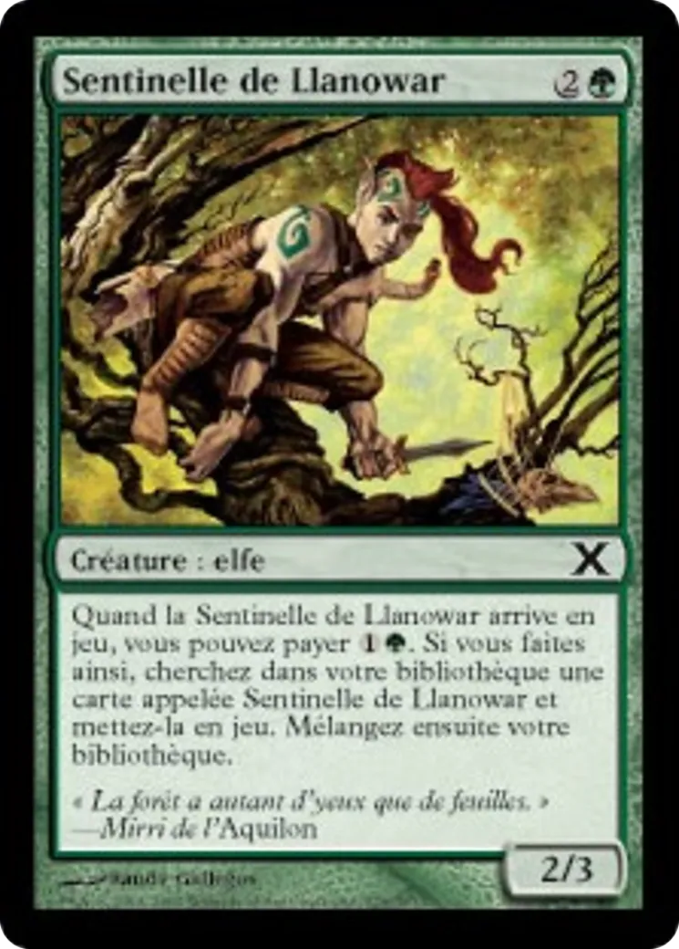 Sentinelle de Llanowar — Tenth Edition — Magic: The Gathering