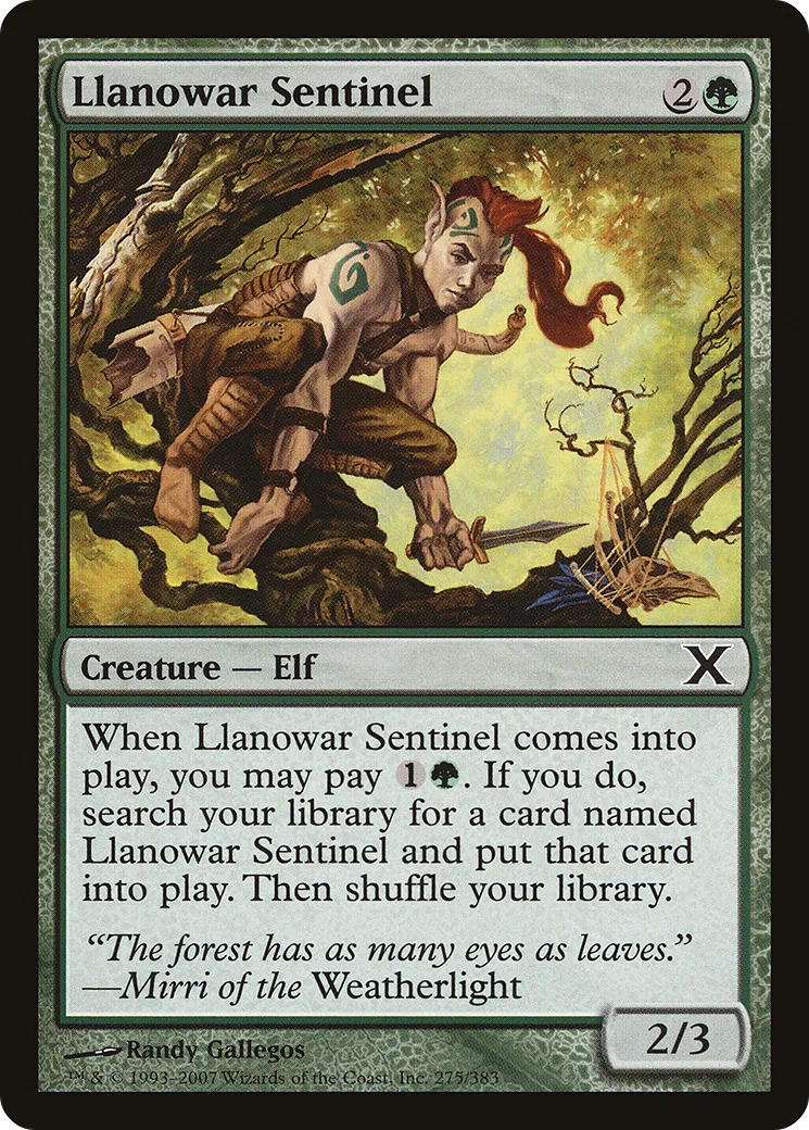 Llanowar Sentinel — Tenth Edition — Magic: The Gathering