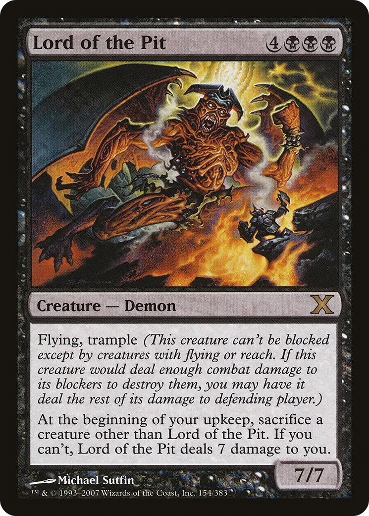 Lord of the Pit — Tenth Edition — Magic: The Gathering