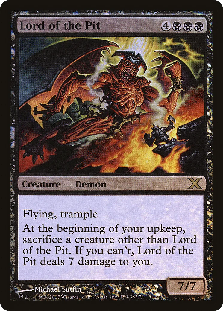 Lord of the Pit — Tenth Edition — Magic: The Gathering