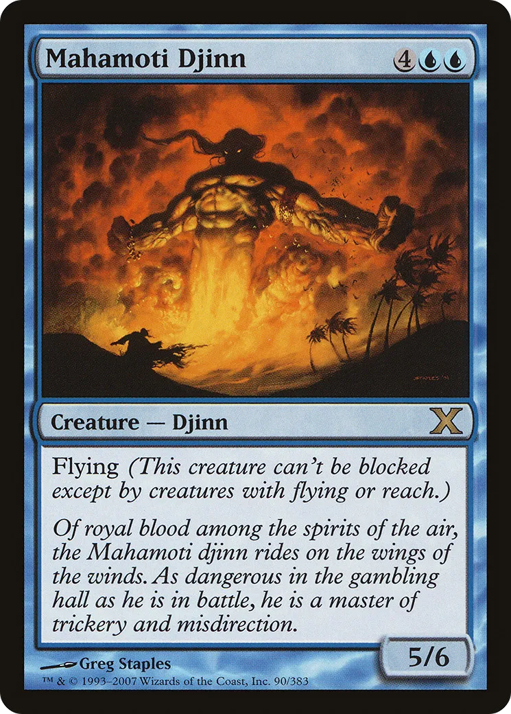 Mahamoti Djinn — Tenth Edition — Magic: The Gathering