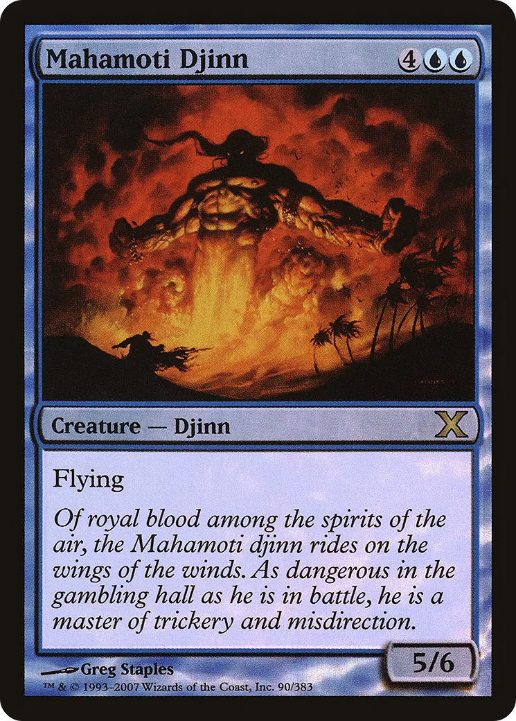 Mahamoti Djinn — Tenth Edition — Magic: The Gathering