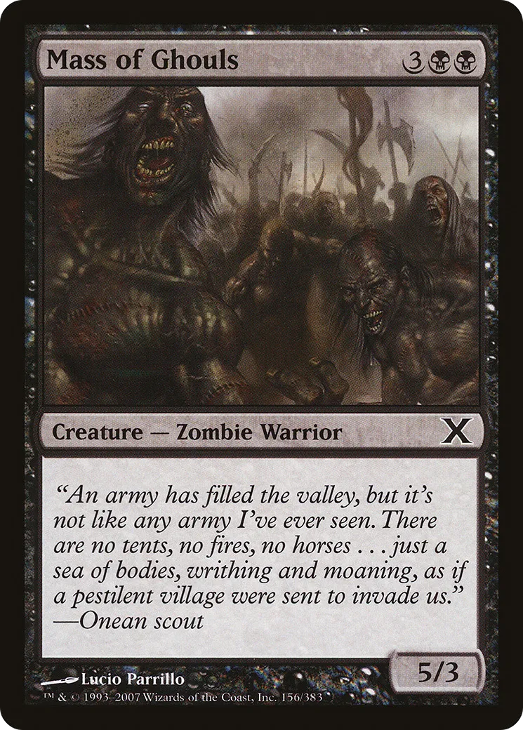 Mass of Ghouls — Tenth Edition — Magic: The Gathering