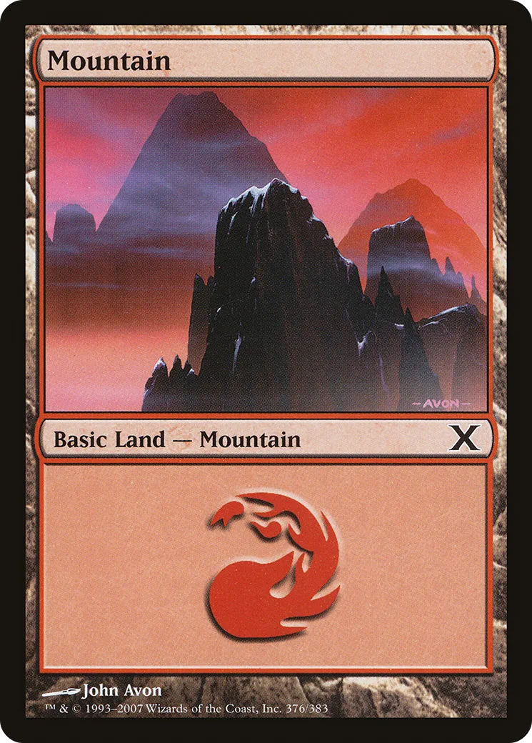 Mountain — Tenth Edition — Magic: The Gathering