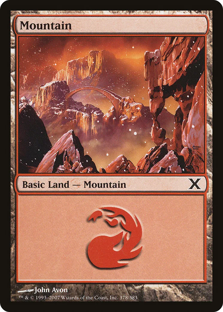 Mountain — Tenth Edition — Magic: The Gathering