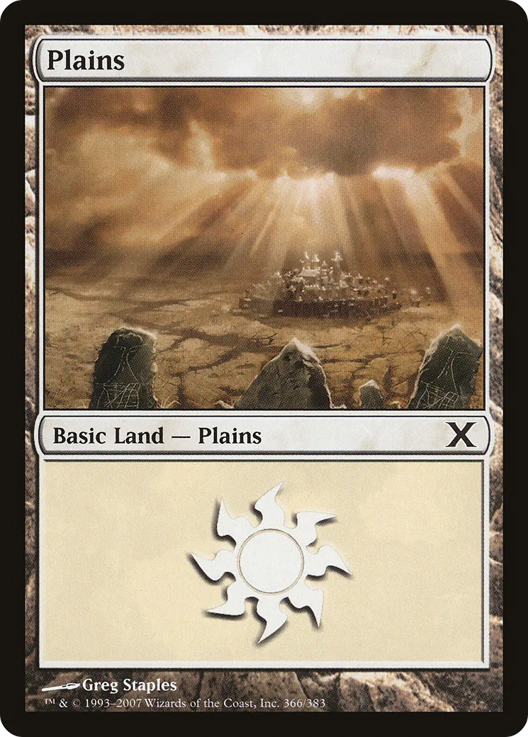 Plains — Tenth Edition — Magic: The Gathering