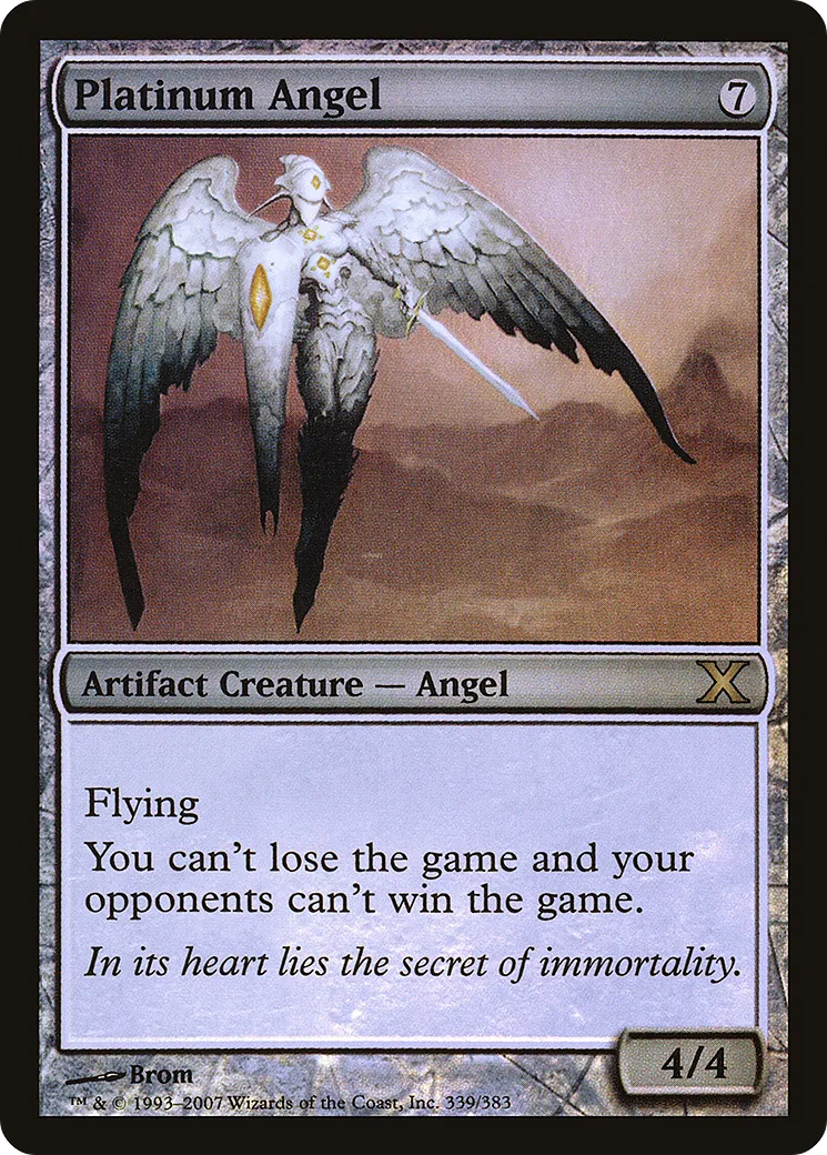 Platinum Angel — Tenth Edition — Magic: The Gathering