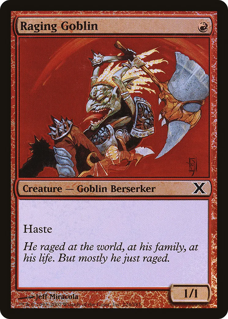 Raging Goblin — Tenth Edition — Magic: The Gathering