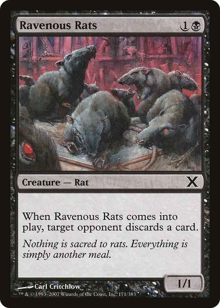 Ravenous Rats — Tenth Edition — Magic: The Gathering