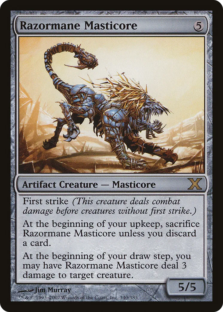 Masticore à crinière tranchante — Tenth Edition — Magic: The Gathering