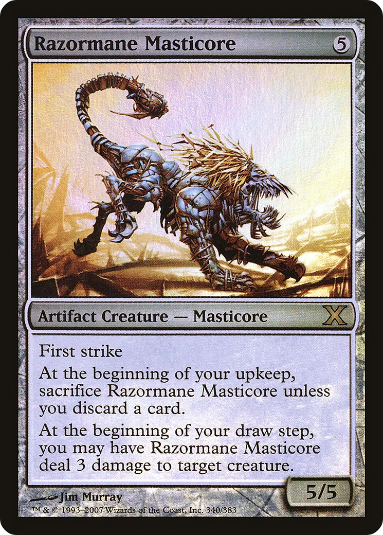 Razormane Masticore — Tenth Edition — Magic: The Gathering