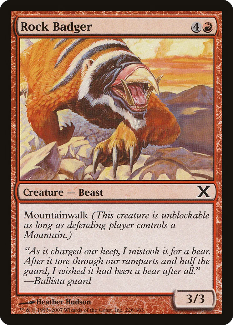 Blaireau des rochers — Tenth Edition — Magic: The Gathering