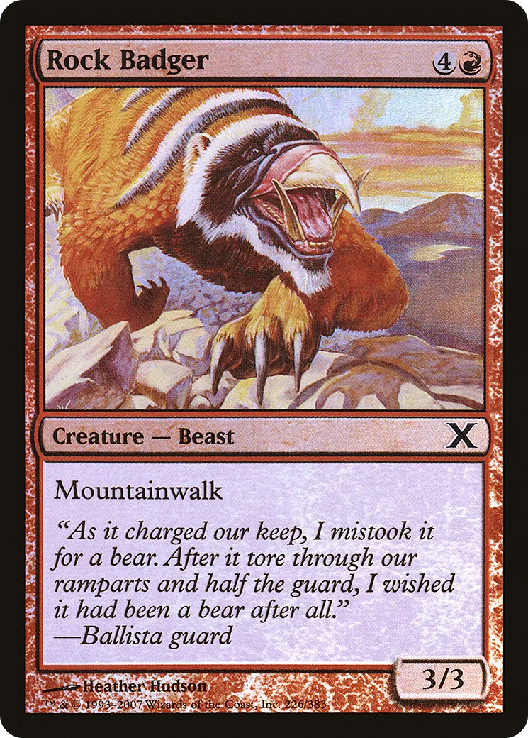 Rock Badger — Tenth Edition — Magic: The Gathering