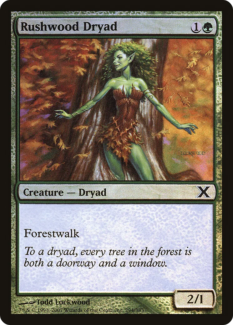 Rushwood Dryad — Tenth Edition — Magic: The Gathering